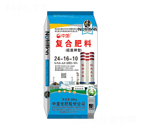 硫酸鉀型復(fù)合肥料24-16-10-中壟