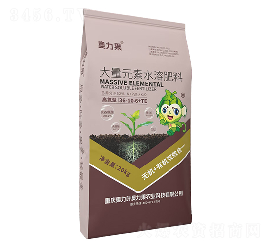 高氮型大量元素水溶肥料36-10-6+TE-奧力果